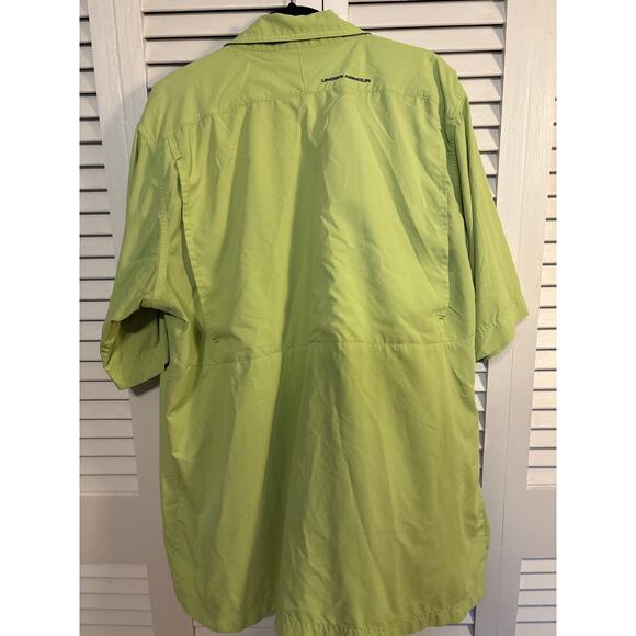 Under Armour Loose Heat Gear Size 2XL Green Fishing Short Sleeve Shirt - Picture 2 of 5